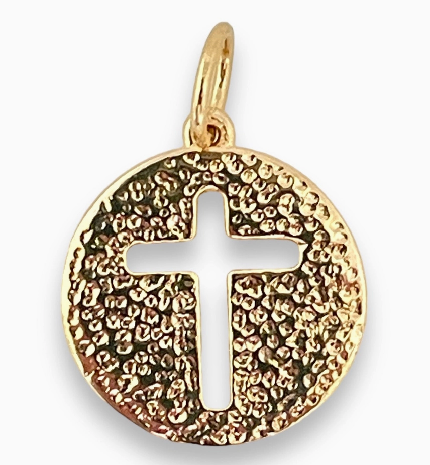 S&D Cross Coin Pendant Charm