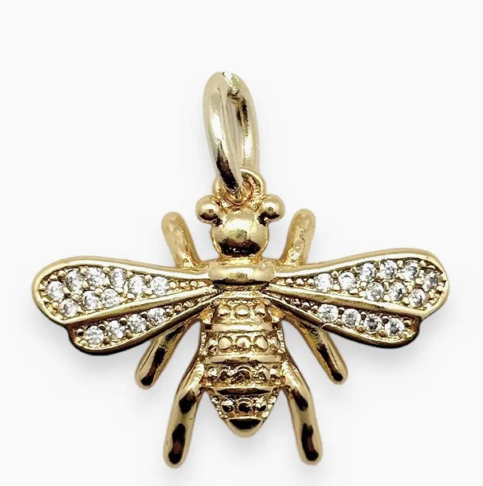 S&D Pave Bee Pendant Charm