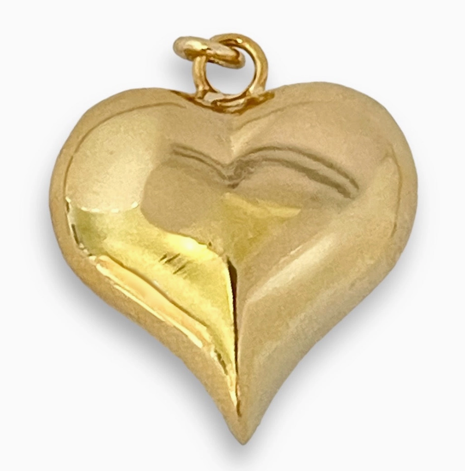 S&D Puffy Heart Pendant Charm