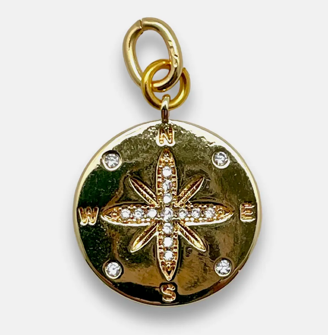 S&D Compass Pendant Charm