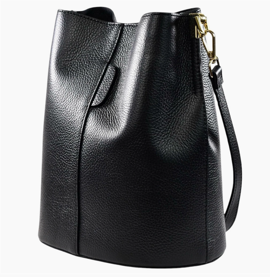 Modarno Giulia Leather Bucket Bag