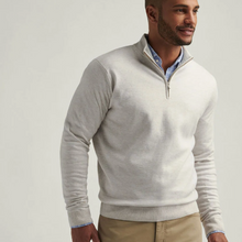 Load image into Gallery viewer, PETER MILLAR Coolspun Cotton 1/4 Zip Sweater Ivory
