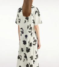 Load image into Gallery viewer, Liviana Conti Linen Shirt Dress White w/Black Roses
