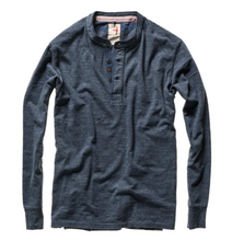 Load image into Gallery viewer, Relwen Ringspun Henley Navy
