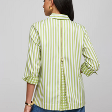 Load image into Gallery viewer, Hinson Wu Xena Stripe/Gingham Shirt Lime
