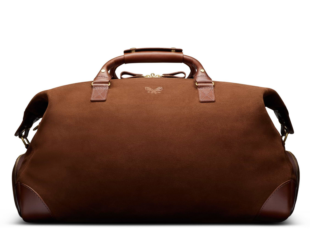 Bennett Winch Weekender Bag Brown Suede (Waterproof)
