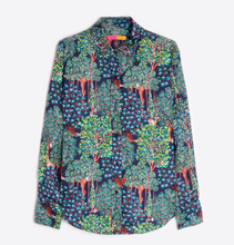 Load image into Gallery viewer, Vilagallo Shirt Navy Forest Print
