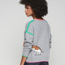Load image into Gallery viewer, Vilagallo Grey Dachshund Sweater
