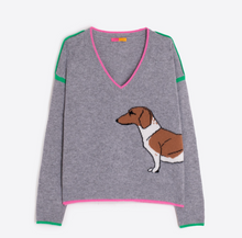 Load image into Gallery viewer, Vilagallo Grey Dachshund Sweater
