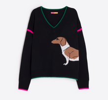 Load image into Gallery viewer, Vilagallo Black Dachshund Sweater
