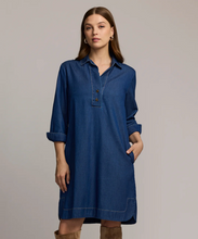 Load image into Gallery viewer, Hinson Wu 3/4 Sleeve Aileen Dark Wash Denim Dress

