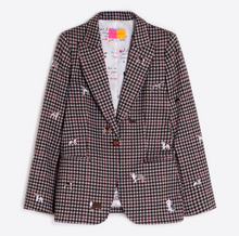Load image into Gallery viewer, Vilagallo Jacket Heather Dog Embroidered Houndstooth
