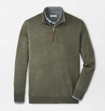 Load image into Gallery viewer, PETER MILLAR 1/4 ZIP AUTUMN CREST SWEATER - Basil
