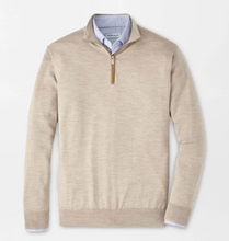 Load image into Gallery viewer, PETER MILLAR 1/4 ZIP AUTUMN CREST SWEATER - Light Elm
