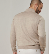 Load image into Gallery viewer, PETER MILLAR 1/4 ZIP AUTUMN CREST SWEATER - Light Elm
