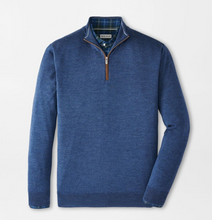 Load image into Gallery viewer, PETER MILLAR 1/4 ZIP AUTUMN CREST SWEATER - Blue Haze
