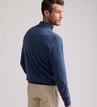 Load image into Gallery viewer, PETER MILLAR 1/4 ZIP AUTUMN CREST SWEATER - Blue Haze
