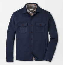 Load image into Gallery viewer, Peter Millar Fleece Shirt Jacket Navy
