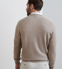 Load image into Gallery viewer, PETER MILLAR Autumn Crest Honeycomb Crewneck Sweater Light Elm
