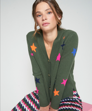Load image into Gallery viewer, Vilagallo Knitwear Alina Stars Cardigan Grey

