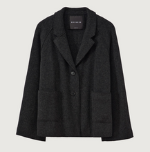Load image into Gallery viewer, Rosso35 Raglan Sleeve Boiled Wool Jacket Charcoal
