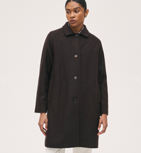 Load image into Gallery viewer, Rosso35 Raglan Sleeve Boiled Wool Coat Chocolate
