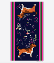 Load image into Gallery viewer, Vilagallo Cotton/Wool Blend Scarf Quirky Dachshund
