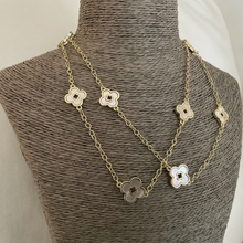 Load image into Gallery viewer, MBKJ White Clover Station Necklace 36&quot;
