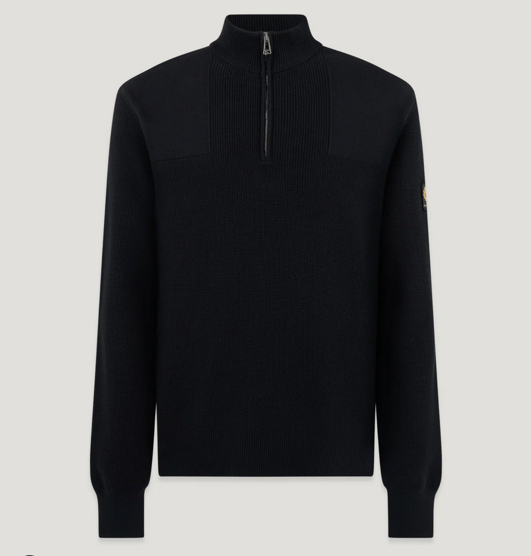 Belstaff Commander Quarter Zip Black