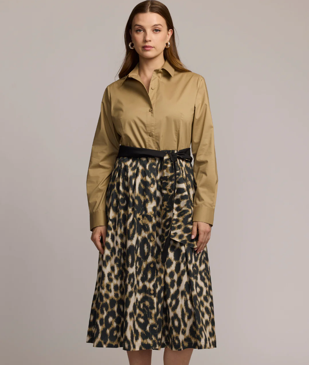 Hinson Wu Robin Long Sleeve Animal Print Dress