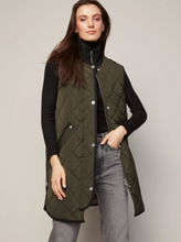 Load image into Gallery viewer, Adroit Destiny Long Quilted Vest w/Side Zipper - Forest Green
