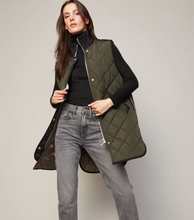 Load image into Gallery viewer, Adroit Destiny Long Quilted Vest w/Side Zipper - Forest Green
