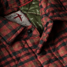 Load image into Gallery viewer, Relwen Quilted Flannel Shirt Jacket Burnt Red
