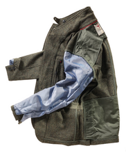 Load image into Gallery viewer, Relwen Heritage Trap Blazer Olive/Black Herringbone Tweed
