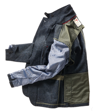 Load image into Gallery viewer, Relwen Heritage Trap Blazer Bright Blue/Navy Twill
