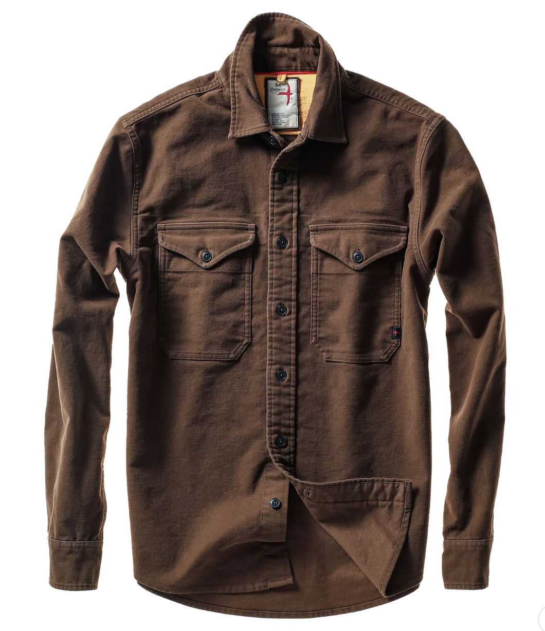 Relwen Utility Work Shirt Coffee Moleskin