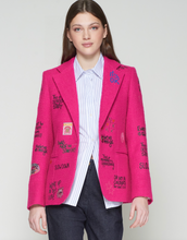 Load image into Gallery viewer, Vilagallo Jacket Helen Graffiti Pink Wool
