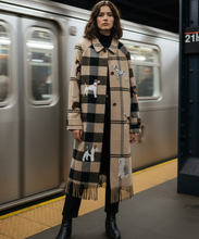 Load image into Gallery viewer, Vilagallo Coat Berenice Camel Plaid w/Dogs
