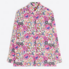 Load image into Gallery viewer, Vilagallo Shirt Ivory Tiger and Floral Print
