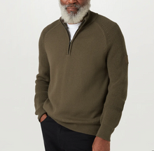 Load image into Gallery viewer, Belstaff Aspect Quarter Zip Sweater Major Brown

