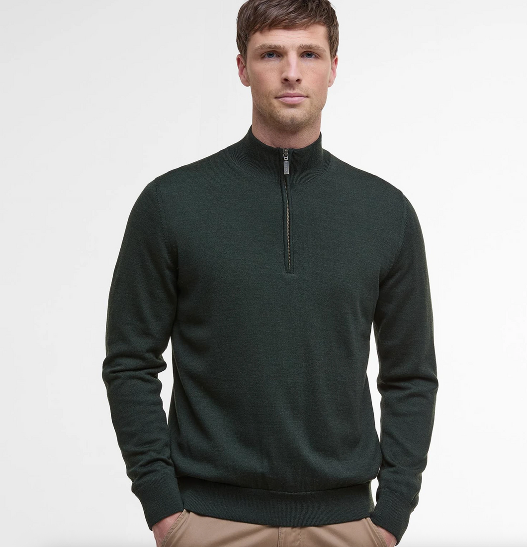 Barbour Gamlin Half Zip Sweater Olive