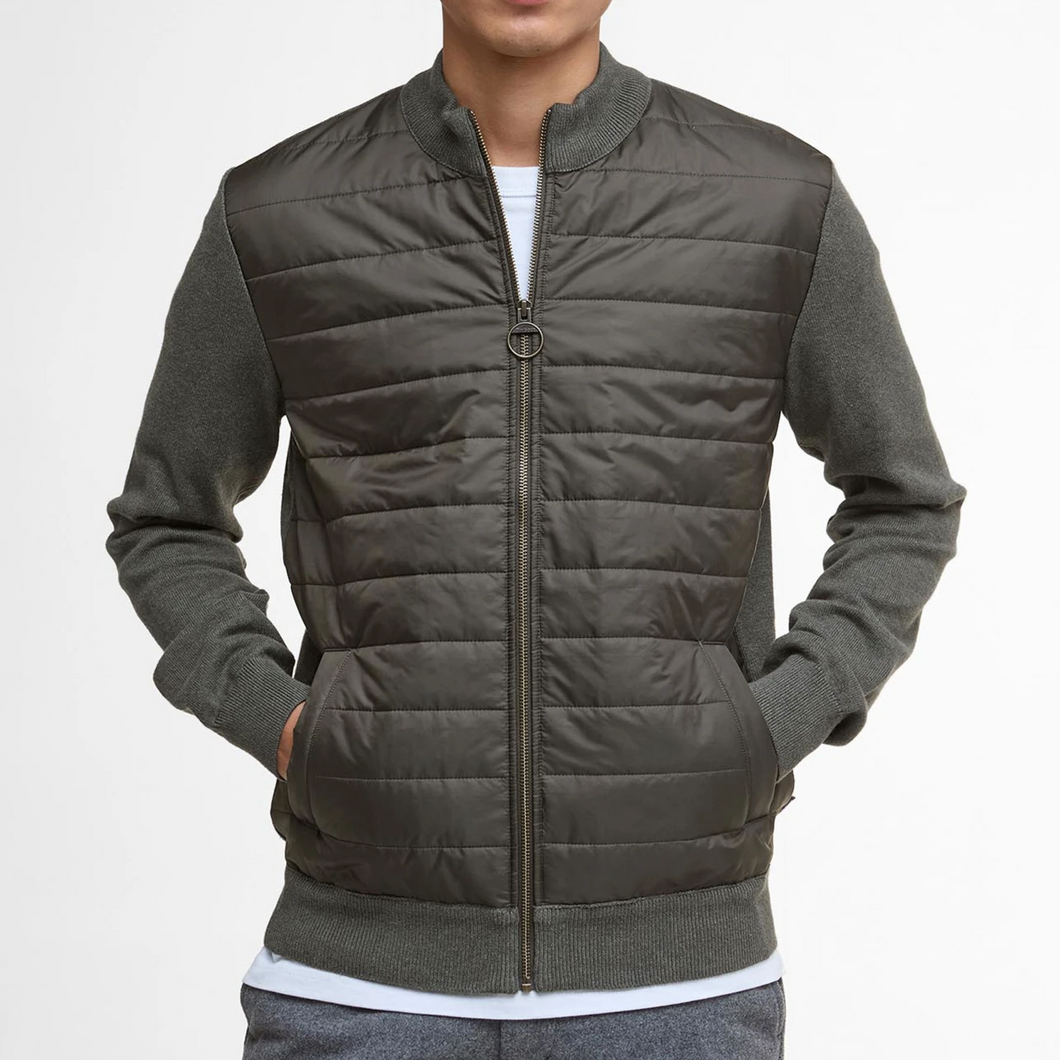 BARBOUR Essential Carn Zip Quilted Sweater