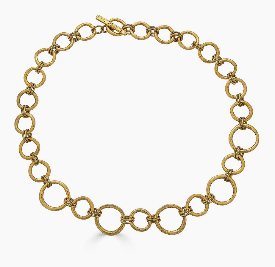 Loni Paul Gold Sculpted Circle Necklace