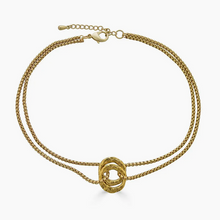 Load image into Gallery viewer, Loni PaulMatte Gold Double Circle Necklace
