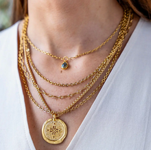 Load image into Gallery viewer, Loni Paul Matte Gold Filigree Coin Necklace

