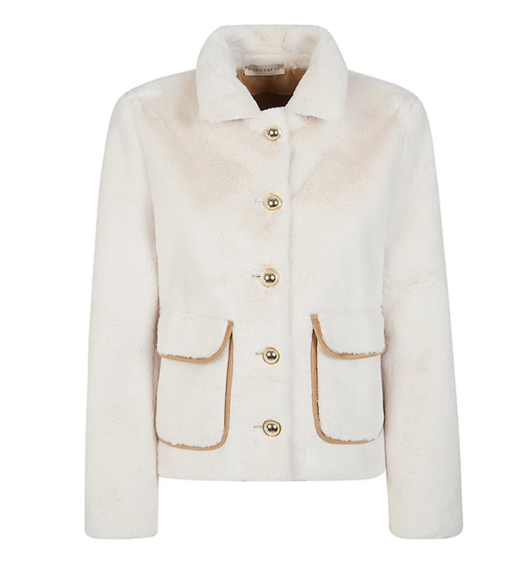 Purotatto Soft Shearling Jacket Natural