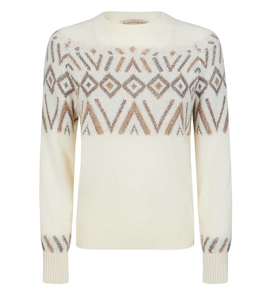 Purotatto Fairisle Crewneck Sweater