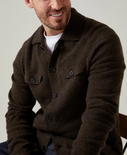 Load image into Gallery viewer, Alan Paine Ferndale Knit Shirt Cocoa
