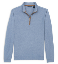 Load image into Gallery viewer, Scott Barber Stretch Heather Fleece Quarter Zip Blue
