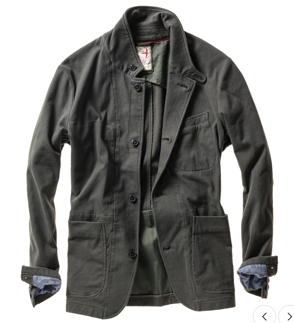Relwen Moleskin Trap Blazer Char Loden